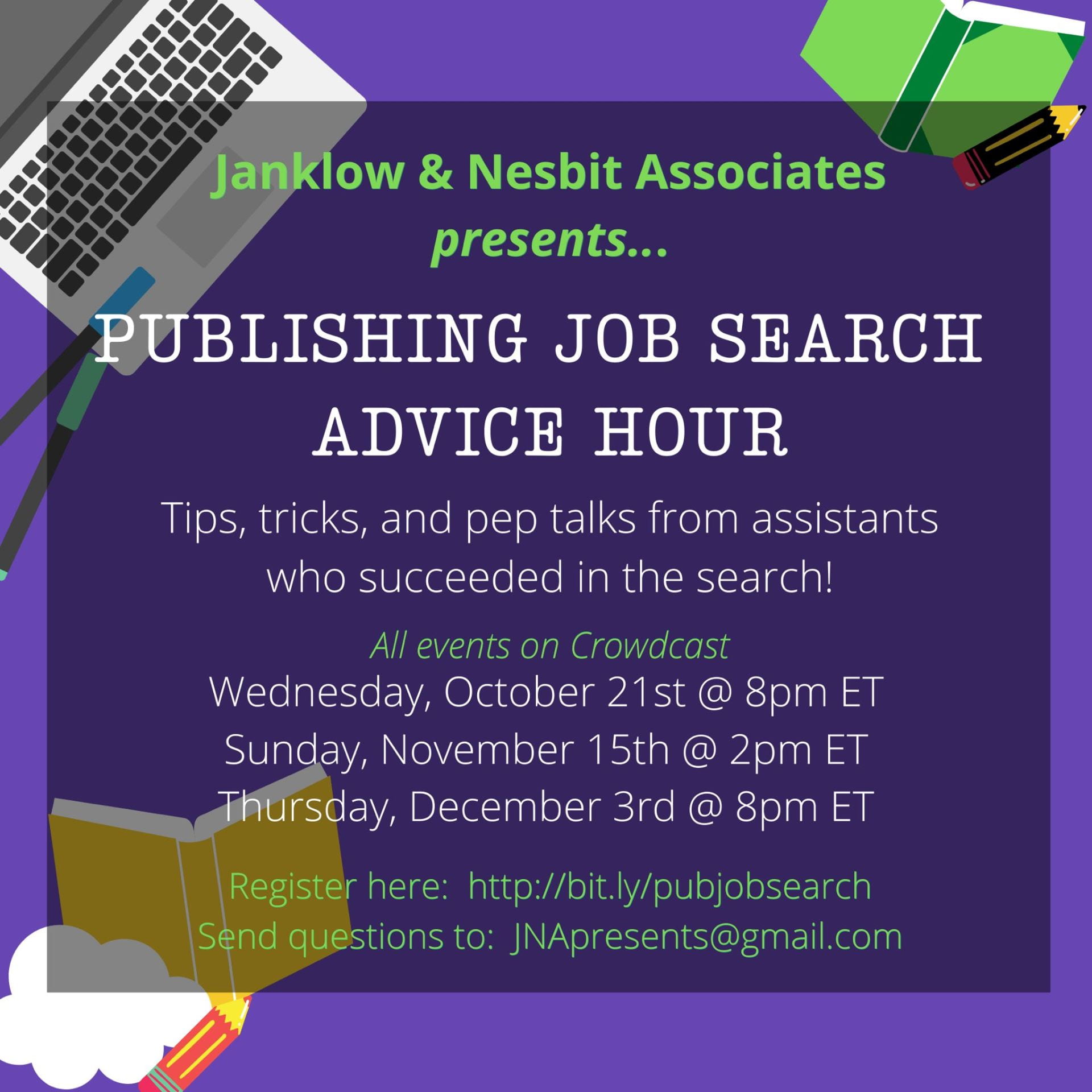 J&NA Presents: Publishing Job Search Advice Hour!